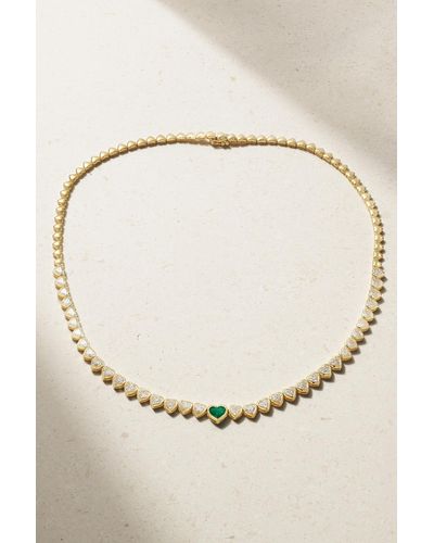 Anita Ko 18-karat Gold, Diamond And Emerald Necklace - Natural