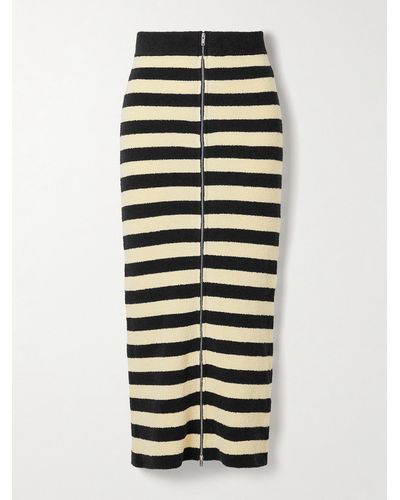 Nanushka + Net Sustain Nima Striped Organic Cotton-blend Terry Midi Skirt - Multicolour