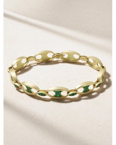 Sylva & Cie 18-karat Gold Emerald Bracelet - Metallic