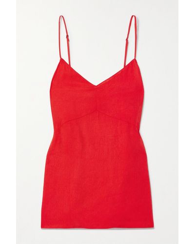 Tibi Top Aus Twill - Rot