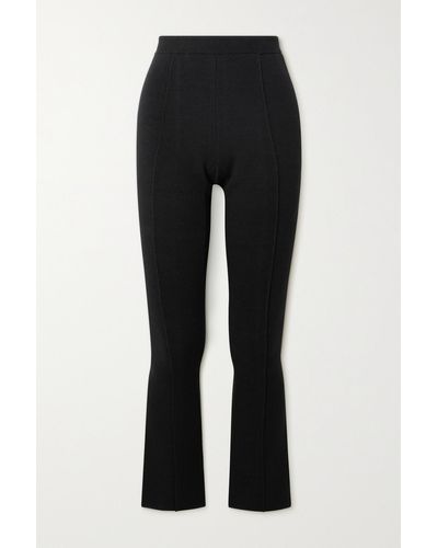 Barrie + Sofia Coppola Wool And Cashmere-blend Trousers - Black