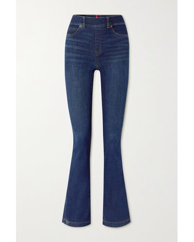 Spanx High-rise Flared Jeans - Blue