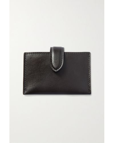 The Row Smooth Leather Cardholder - Black