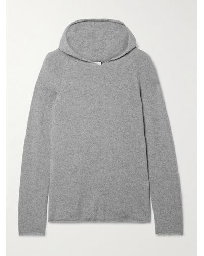 Baserange Rim Recycled Cashmere And Wool-blend Hoodie - Gray