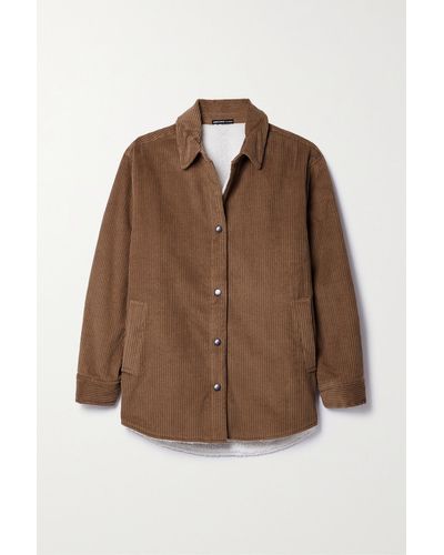 James Perse Cotton And Wool-blend Corduroy Jacket - Brown