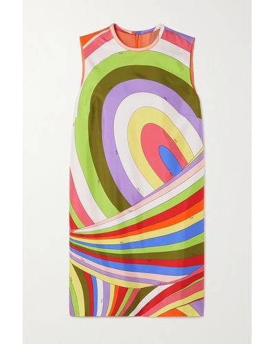 Emilio Pucci Printed Silk-twill Mini Dress - Multicolour