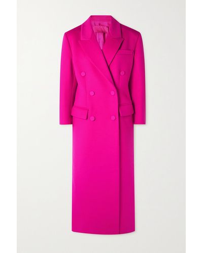 Valentino Garavani Double-breasted Wool And Cashmere-blend Coat - Pink