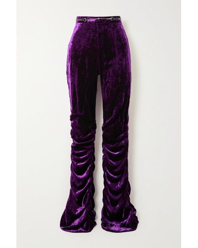 Gucci Purple Stretch Cotton Fitted Pant, $590, Gucci