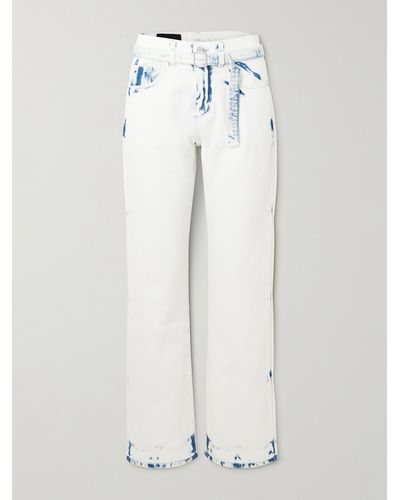Proenza Schouler Ellsworth Belted Bleached Low-rise Straight-leg Jeans - White
