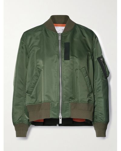 Sacai Shell Bomber Jacket - Green