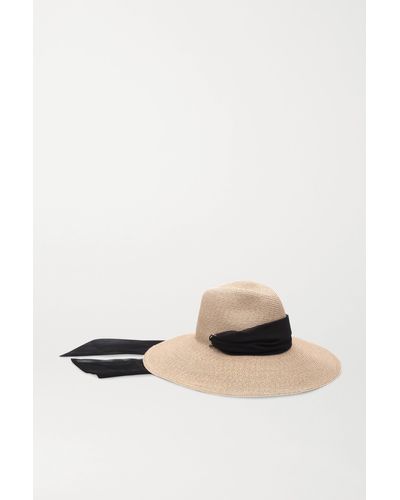 Eugenia Kim Cassidy Voile-trimmed Straw Hat - Multicolour