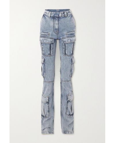 Givenchy High-rise Straight-leg Cargo Jeans - Blue