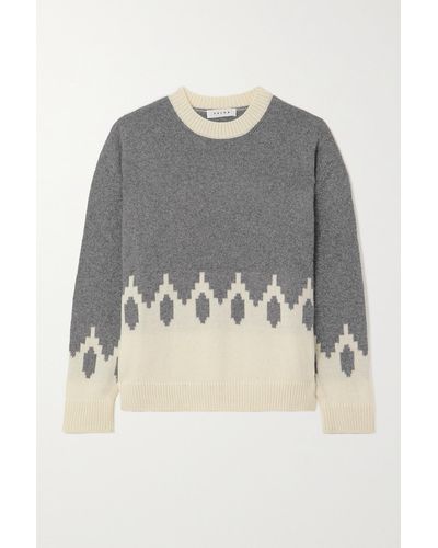 FALKE Two-tone Recycled Wool-blend Sweater - Gray