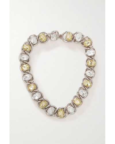 Marni Silver-tone Crystal Necklace - Metallic