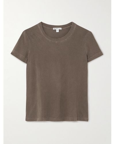 James Perse Vintage Boy Cotton-jersey T-shirt - Brown