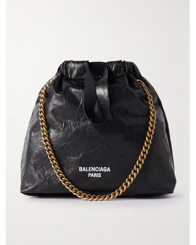 Balenciaga Crush Mini Tote Aus Strukturiertem Leder - Schwarz