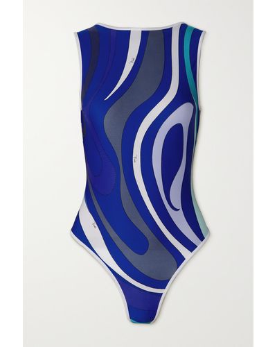 Emilio Pucci Printed Swimsuit - Blue