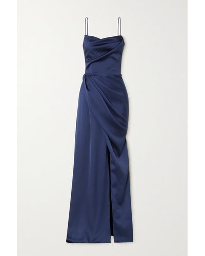 15065 Blue Asymmetric Dress