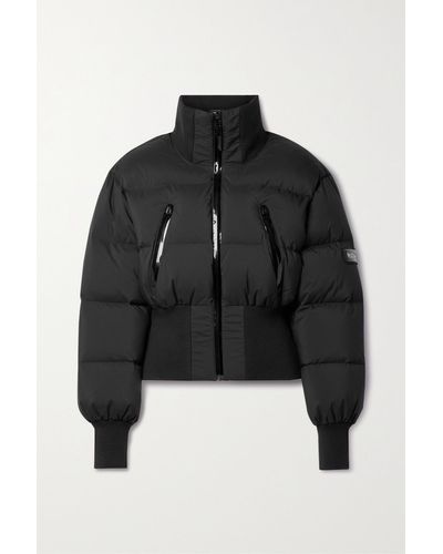 Rudsak + Net Sustain Ady Ribbed-knit Trimmed Quilted Soft-stretch Down Ski Jacket - Black