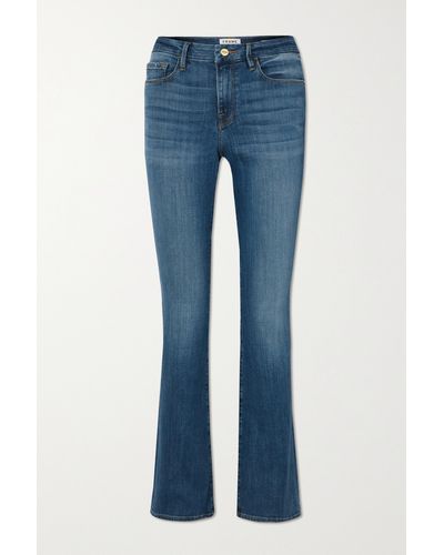 FRAME Le Mini Boot Mid-rise Jeans - Blue