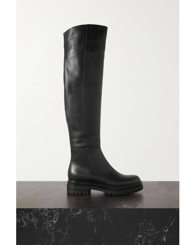 Gianvito Rossi 45 Leather Over-the-knee Boots - Black