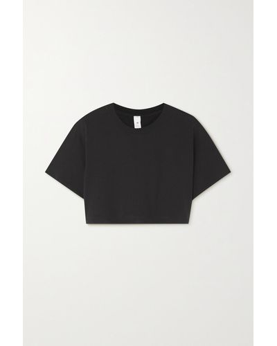 lululemon athletica All Yours Cropped Pima Cotton T-shirt - Black