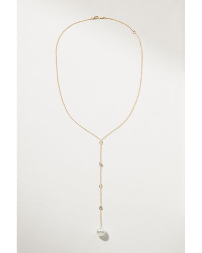 Mizuki Sea Of Beauty Luxe 14-karat Gold, Pearl And Diamond Necklace - White