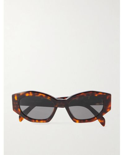 Celine Triomphe Sonnenbrille Mit Cat-eye-rahmen Aus Azetat In Hornoptik - Mehrfarbig