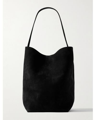 The Row N/s Park Large Suede Tote - Black