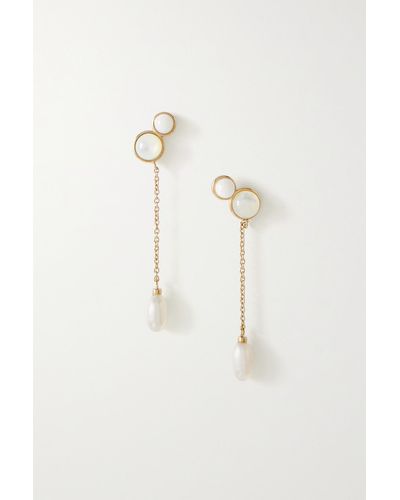 Chloé Darcey Gold-tone Multi-stone Earrings - Natural