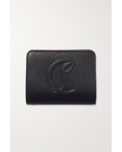 Christian Louboutin By My Side Embossed Textured-leather Wallet - Black