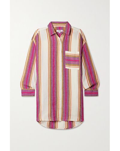 lemlem + Net Sustain Mariam Hemd Aus Einer Baumwollmischung Mit Streifen - Pink