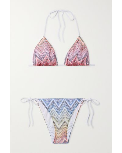 Missoni Mare Triangel-bikini Aus Häkelstrick Mit Neckholder - Mehrfarbig