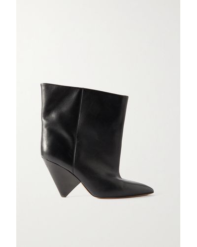 Isabel Marant Ankle Boots Miyako aus Leder - Schwarz