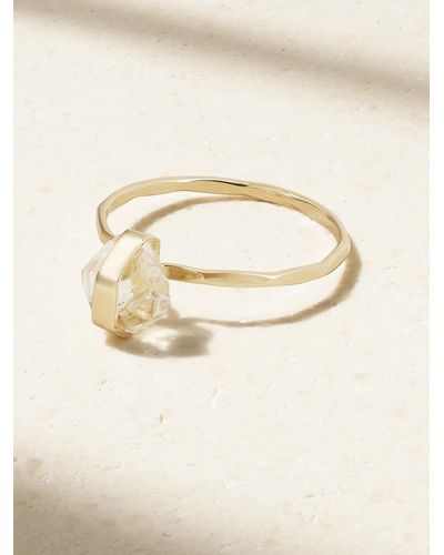 Melissa Joy Manning Ring Aus 14 karat Recyceltem Gold Mit Herkimer-diamant - Natur