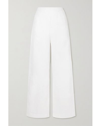 Faithfull The Brand + Net Sustain La Plage De Mau Linen Wide-leg Trousers - White