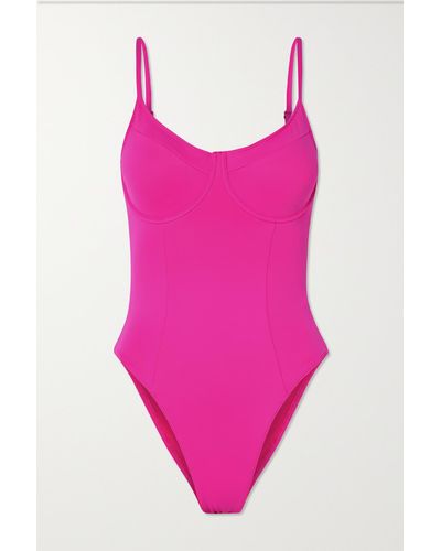 GOOD AMERICAN Good Compression Cutout Underwired Swimsuit - Pink