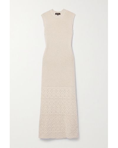 Loro Piana Engadin Pointelle-knit Cashmere Maxi Dress - White
