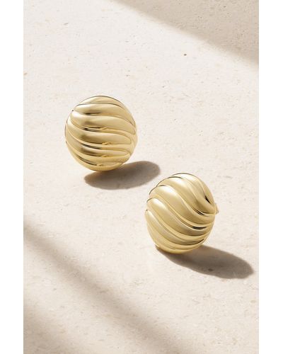 David Yurman Sculpted Cable 18-karat Gold Earrings - Natural