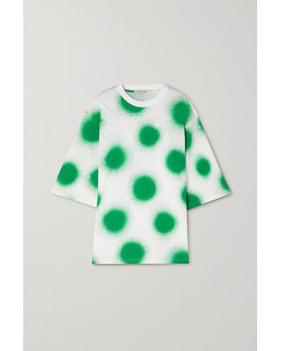 Moncler Genius + Jw Anderson Oversized Printed Cotton-jersey T-shirt - Green