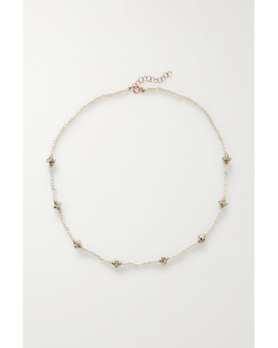 Pascale Monvoisin Chelsea N°1 9-karat Gold, Sterling Silver And Multi-stone Necklace - Natural