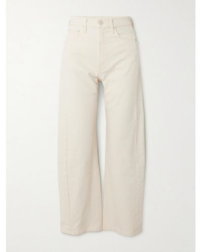 Mother + Net Sustain The Half Pipe Sneak High-rise Tapered Jeans - Natural