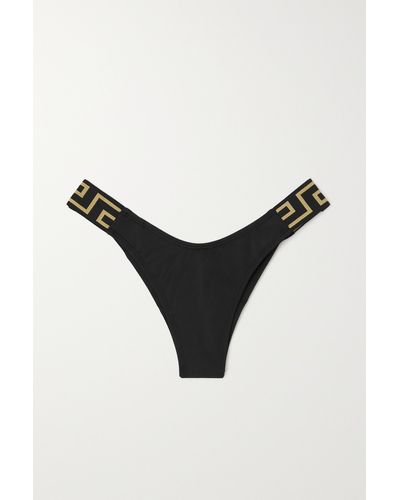Versace Greca Motif Bikini Bottoms - Black
