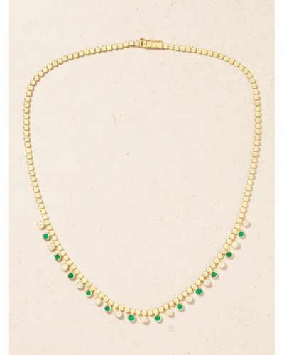 Jennifer Meyer 18-karat Gold, Emerald And Diamond Necklace - Natural