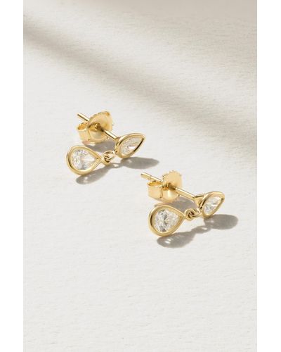 Mizuki 14-karat Gold Diamond Earrings - Metallic