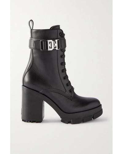 Givenchy Leather Block-heel Combat Boots - Black