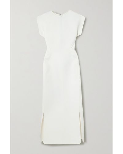 Maticevski Zephyr Paneled Crepe Maxi Dress - White