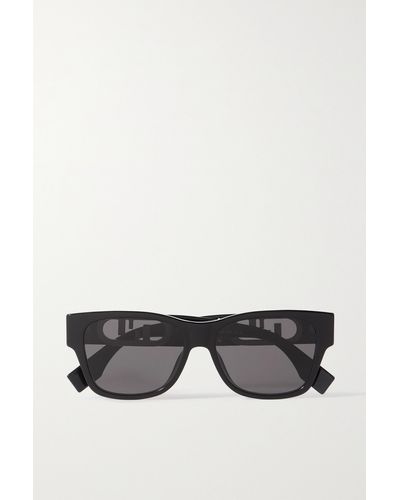 Fendi Crystal-embellished Square-frame Acetate Sunglasses - Black
