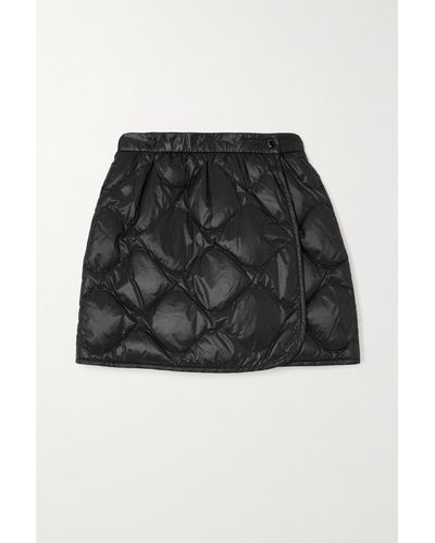 Moncler Quilted Shell Down Mini Wrap Skirt - Black