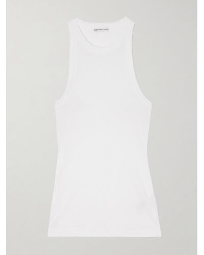 James Perse Ribbed Stretch-supima Cotton Tank - White